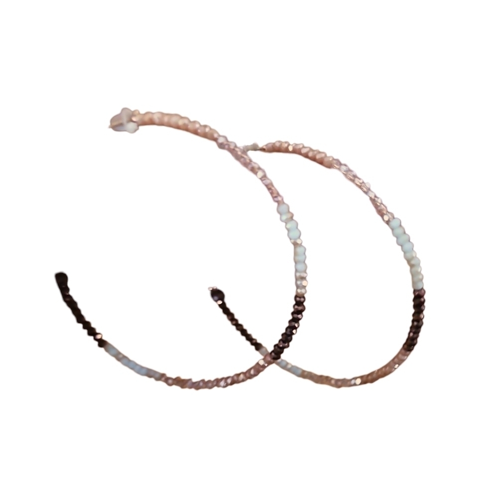 Beaded Hoop Earrings